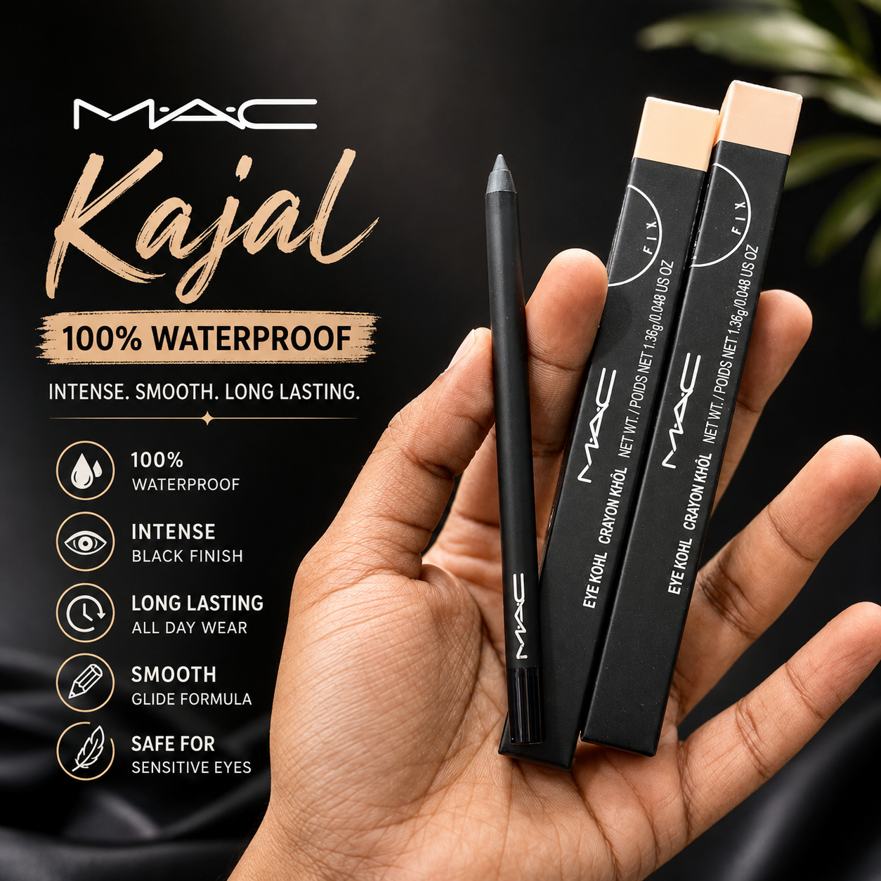 MAC Kajal (Waterproof & Smudge Proof)