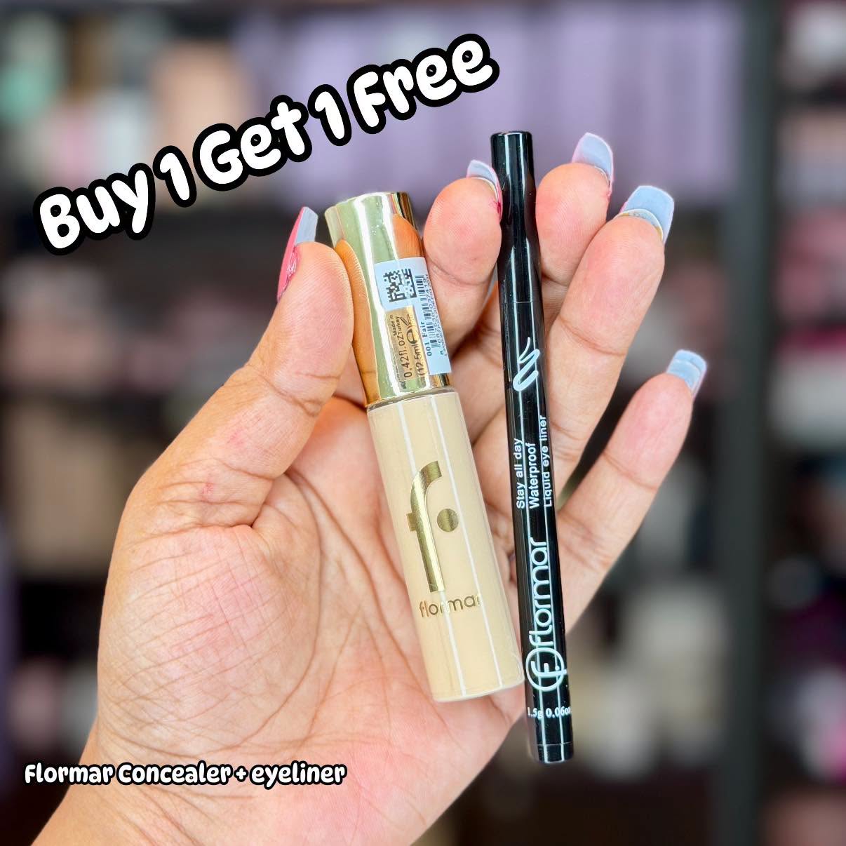 Buy 1 Get 1 Free - Buy Flormar Concealer & get free Flormar Waterproof Eyeliner