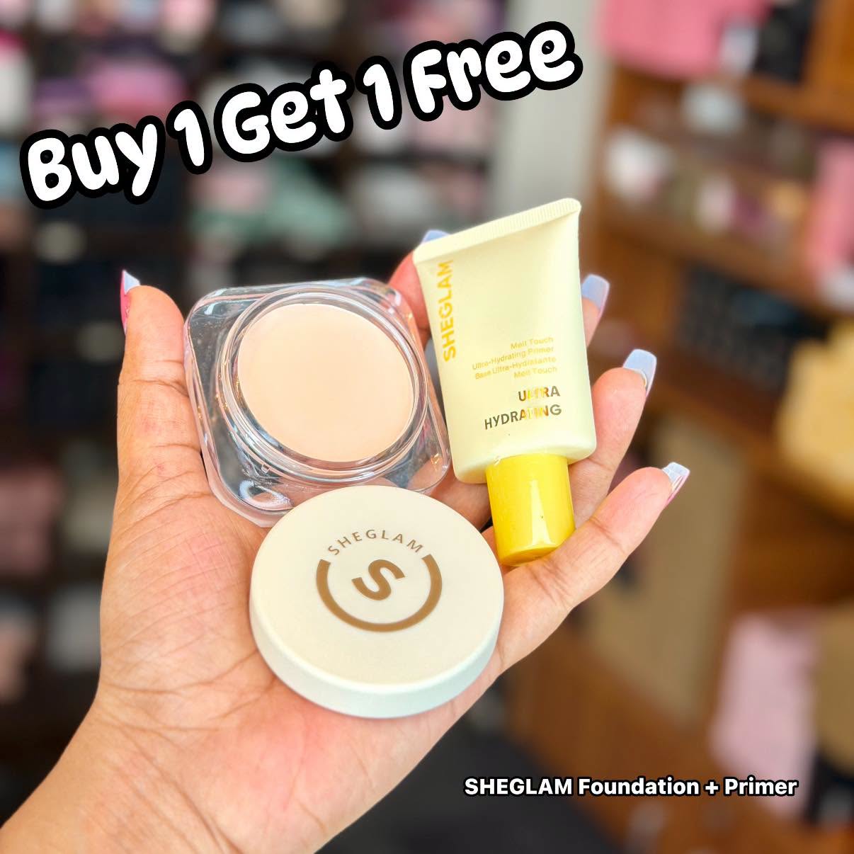Buy 1 Get 1 Free - Buy SHEGLAM Foundation & get free SHEGLAM Butter Hydrating Primer Free
