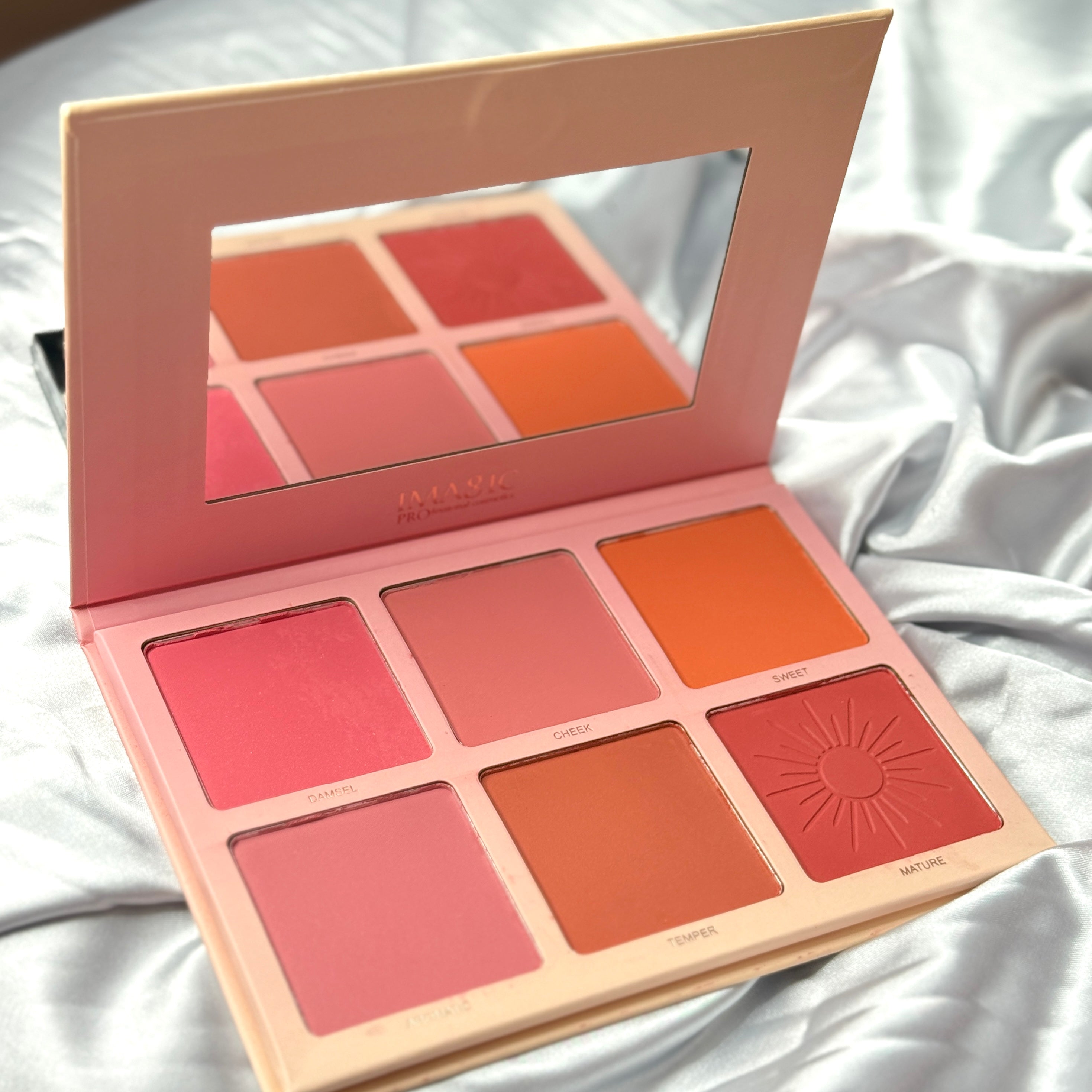 Imagic 6 in 1 Blush Palette – PINK FLASH GLOBAL