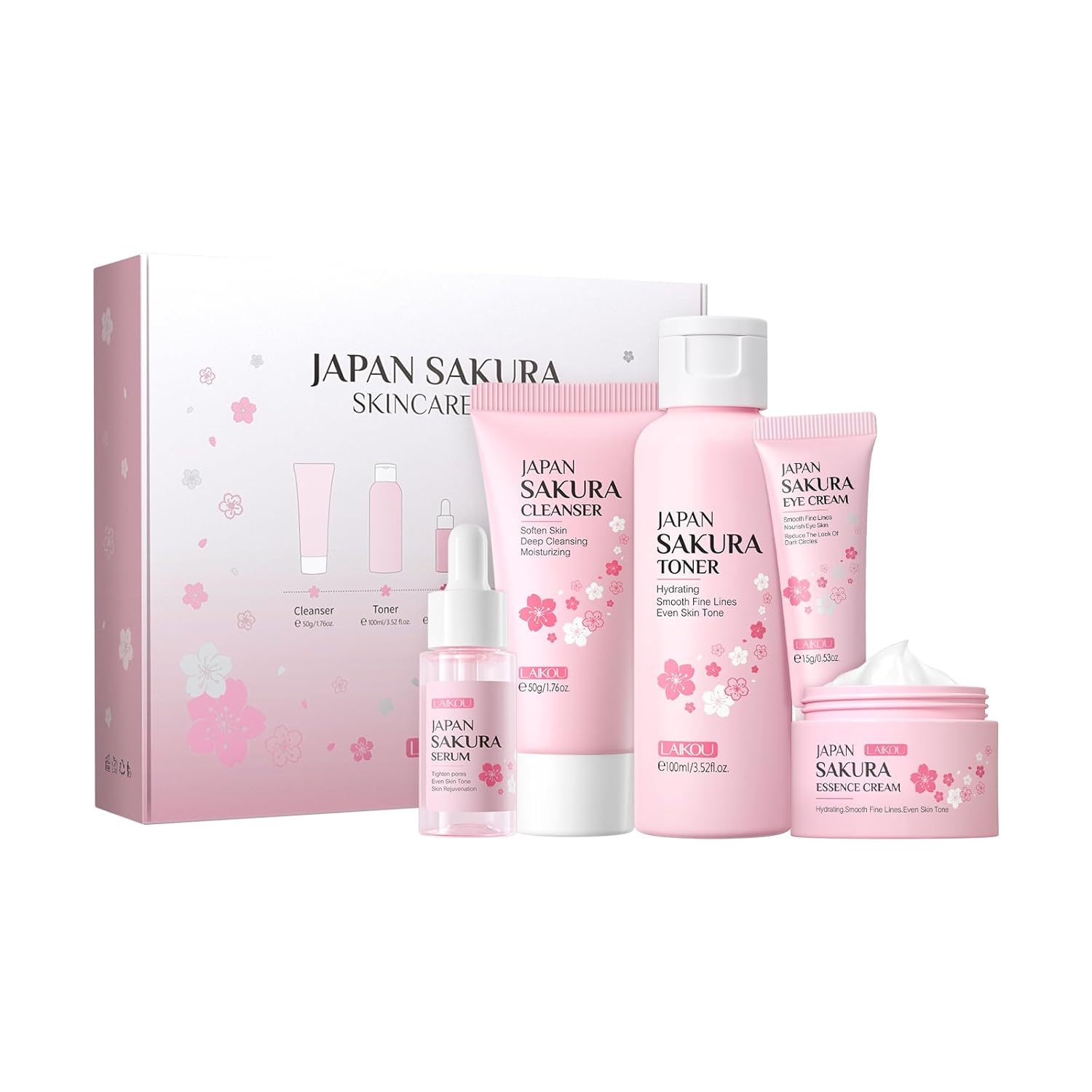 Japan Sakura 5 pcs Skin Care Set – PINK FLASH GLOBAL